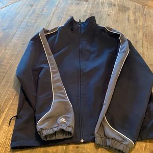 Navy with grey striped jacket - large